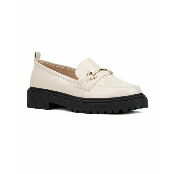 ファッションフィギュアー レディース スリッポン・ローファー シューズ Women's Indigo Loafer - Wide Width Bone patent