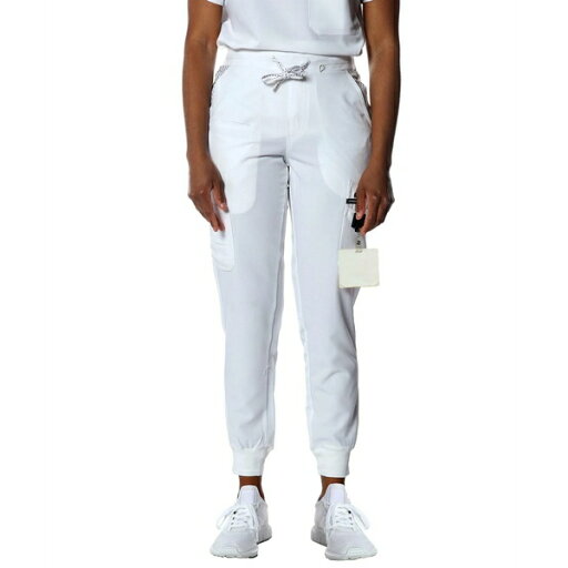 メンバーズオンリー レディース カジュアルパンツ ボトムス Women's Valencia Jogger Scrub Pants for Women White メンバーズオンリー レディース カジュアルパンツ ボトムス Women's Valencia Jogger Scrub Pants for Women White
