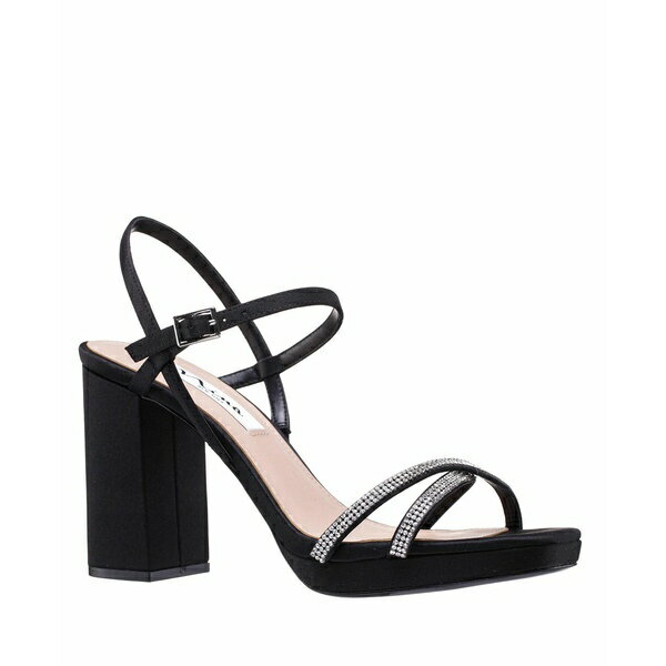 ニナ レディース オックスフォード シューズ Women's Steven Block Heel Platform Evening Sandals Black