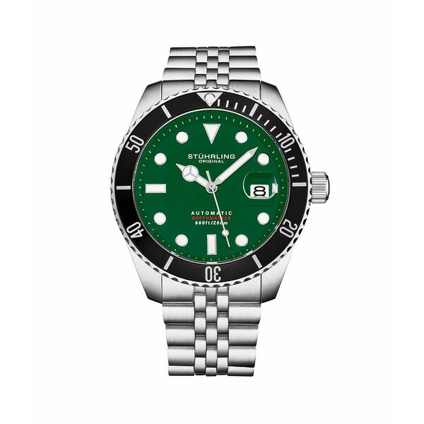 スターリング レディース 腕時計 アクセサリー Men's Automatic Dive Watch Stainless Steel Case, Jubilee bracelet 20 ATM Water Resistant Seiko NH35 Movement Green