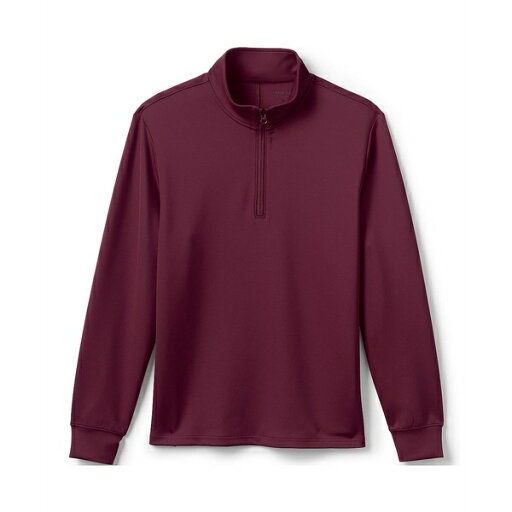 ランズエンド メンズ Tシャツ トップス School Uniform Men's Quarter Zip Pullover T-Shirts Burgundy ランズエンド メンズ Tシャツ トップス School Uniform Men's Quarter Zip Pullover T-Shirts Burgundy