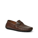 ブルーノマグリ メンズ スリッポン・ローファー シューズ Men's Xanto Leather and Suede Driving Loafers Brown Leather(4)