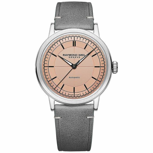 쥤ɥ ǥ ӻ ꡼ Men's Swiss Automatic Millesime Gray Leathe...