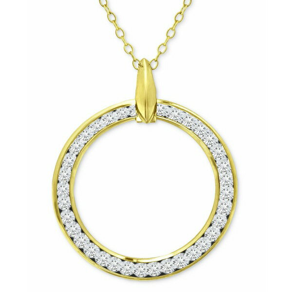 Wj xj[j fB[X lbNXE`[J[Ey_ggbv ANZT[ Cubic Zirconia Open Circle Pendant Necklace, 16