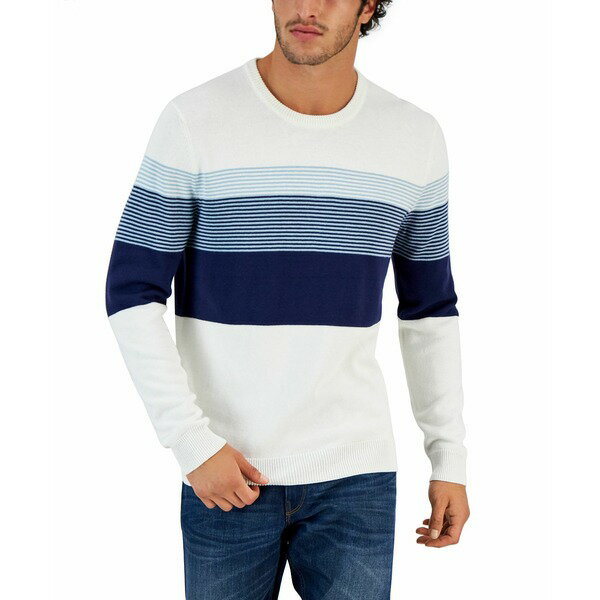 クラブルーム メンズ ニット セーター アウター Men 039 s Striped Sweater, Created for Macy 039 s Winter Ivory