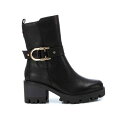 キシタイ レディース ブーツ シューズ Carmela Collection, Women's Leather Boots By XTI Black