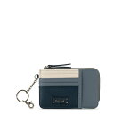 UTbN fB[X z ANZT[ Women's Iris Leather Card Wallet Dusty Blue Block