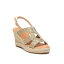 キシタイ レディース サンダル シューズ Women's Jute Wedge Sandals By XTI Gold