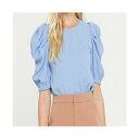 イングリッシュファクトリー レディース カットソー トップス Women's Pleated Puff Sleeve Top Blue