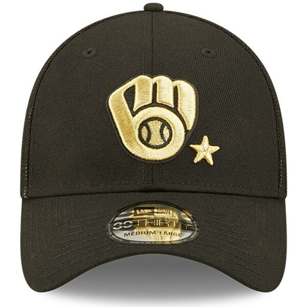 ニューエラ メンズ 帽子 アクセサリー Milwaukee Brewers New Era 2022 MLB AllStar Game 39THIRTY Flex Hat Black