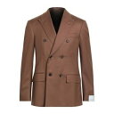 【送料無料】 カルーゾ メンズ ジャケット&ブルゾン アウター Blazers Brown