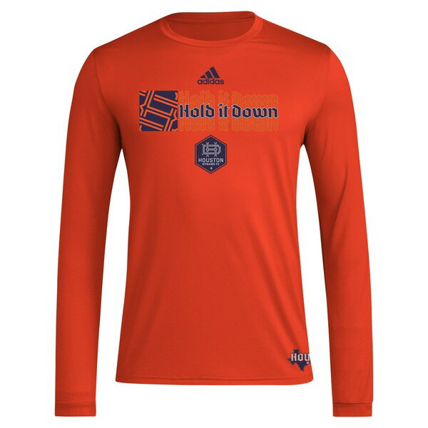 ǥ  T ȥåץ Houston Dynamo FC adidas 2024 Jersey Hook AEROREADY Long Sleeve TShirt Orange