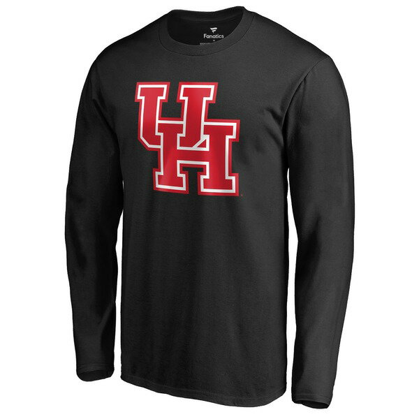 եʥƥ  T ȥåץ Houston Cougars Fanatics Branded Primary Logo Long Sleeve TShirt Black