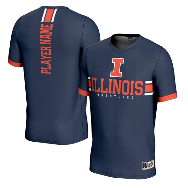 ǥ졼  T ȥåץ Illinois Fighting Illini GameDay Greats NIL PickAPlayer Lightweight Wrestling Jersey Navy