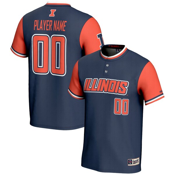 ゲームデイグレーツ メンズ ユニフォーム トップス Illinois Fighting Illini GameDay Greats Unisex NIL PickAPlayer Lightweight Softball Jersey Navy 1