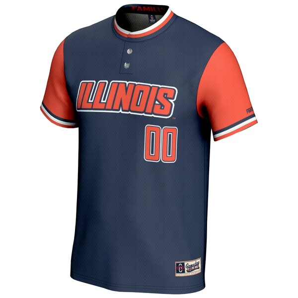 ゲームデイグレーツ メンズ ユニフォーム トップス Illinois Fighting Illini GameDay Greats Unisex NIL PickAPlayer Lightweight Softball Jersey Navy 2