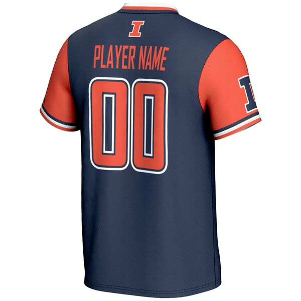 ゲームデイグレーツ メンズ ユニフォーム トップス Illinois Fighting Illini GameDay Greats Unisex NIL PickAPlayer Lightweight Softball Jersey Navy 3