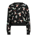 【送料無料】 モスキーノ レディース パーカー・スウェットシャツ アウター Sweatshirts Black