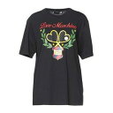 【送料無料】 モスキーノ レディース Tシャツ トップス T-shirts Black(4)