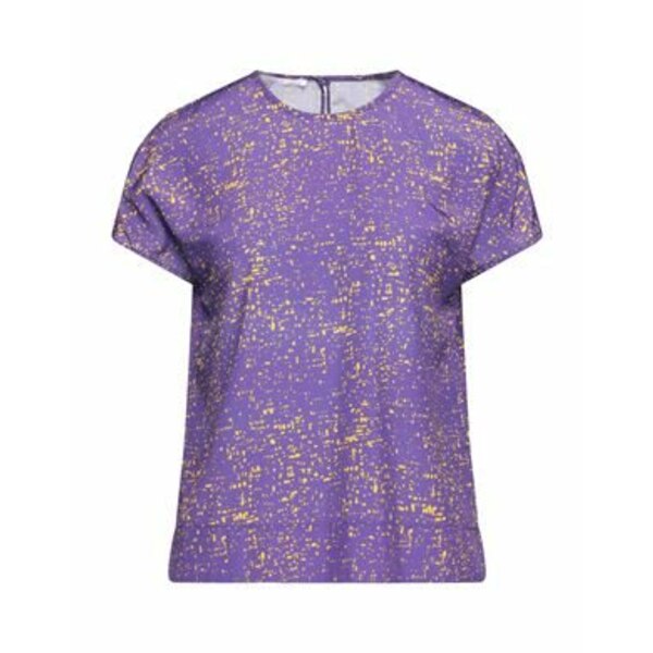 【送料無料】 メゾン ラヴィニアツーラ レディース Tシャツ トップス Tops Purple