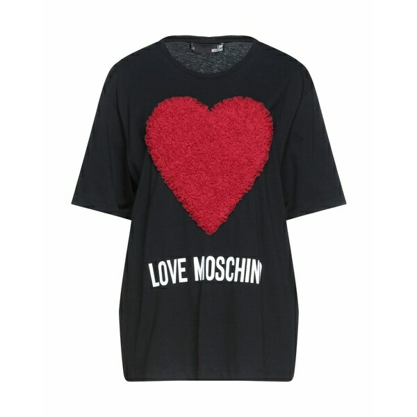 ラブ モスキーノ LOVE MOSCHINO レディース Tシャツ トップス T-shirts Black