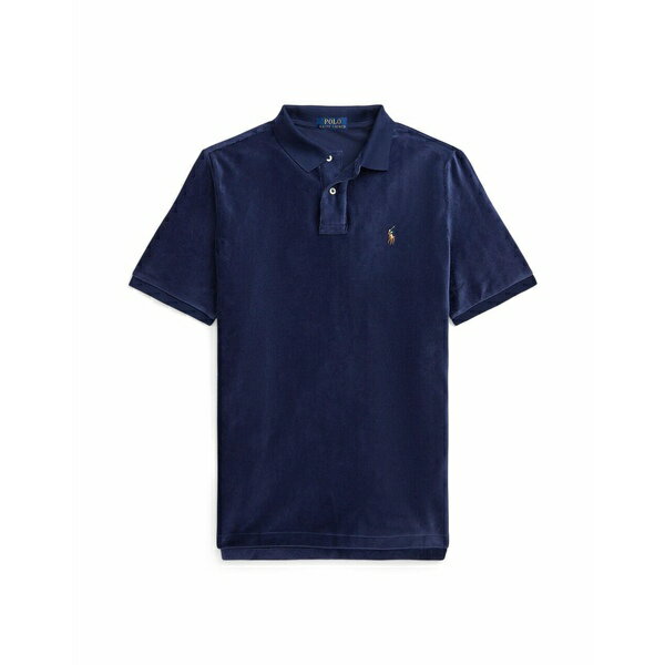 楽天asty【送料無料】 ラルフローレン メンズ ポロシャツ トップス CLASSIC FIT KNIT CORDUROY POLO SHIRT Navy blue