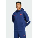 アディダス メンズ バスケットボール スポーツ FRANCE FULL-TRACK HOODED - Zip-up sweatshirt - dark blue