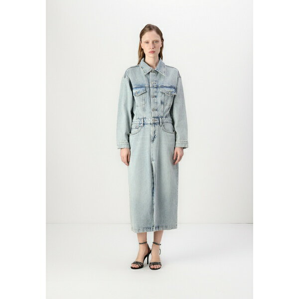7フォーオールマンカインド レディース ワンピース トップス DRESS SAHARA - Denim dress - light blue