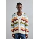ミッソーニ メンズ ニット&セーター アウター BUTTONED CARDIGAN - Cardigan - off white/orange