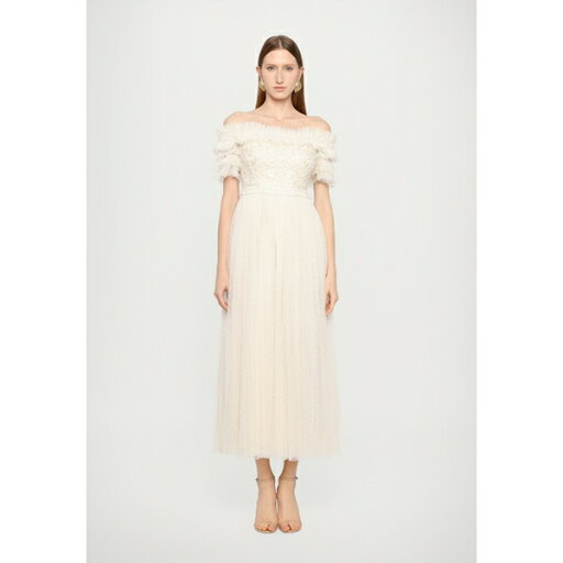 ニードルアンドスレッド レディース ワンピース トップス MIDSUMMER BODICE OFF SHOULDER GOWN - Occasion wear - exclusive cream ニードルアンドスレッド レディース ワンピース トップス MIDSUMMER BODICE OFF SHOULDER GOWN - Occasion wear - exclusive cream