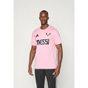 アディダス メンズ バスケットボール スポーツ MESSI GRAPHIC - Print T-shirt - easy pink