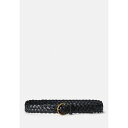 ラルフローレン レディース ベルト アクセサリー BRAIDED CALFSKIN BELT - Belt - black