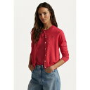 ラルフローレン レディース ニット&セーター アウター COTTON BLEND CARDIGAN - Cardigan - sunset red