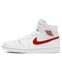 Air Jordan ジョーダン レディース スニーカー White 【(WMNS) Air Jordan 1 Mid 'White University Red' BQ6472-106】 サイズ US_8.5(25.5cm)(4)
