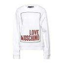 【送料無料】 モスキーノ レディース パーカー・スウェットシャツ アウター Sweatshirts White