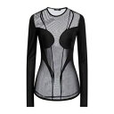 【送料無料】 バルマン レディース Tシャツ トップス Tops Black