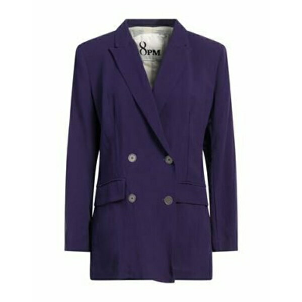 【送料無料】 エイト・ピーエム レディース ジャケット&ブルゾン アウター Blazers Purple