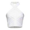 【送料無料】 バルマン レディース Tシャツ トップス Tops White