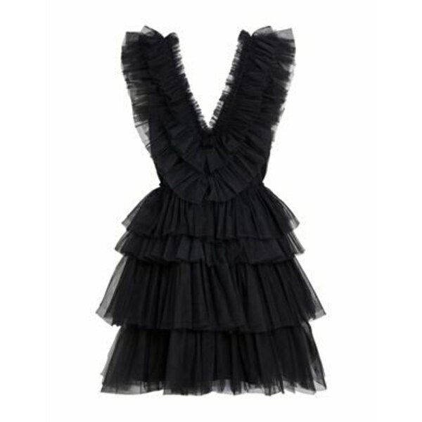 【送料無料】 アニエバイ レディース ワンピース トップス Mini dresses Black