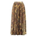 エトロ レディース スカート ボトムス Printed Pleated Skirt Sand