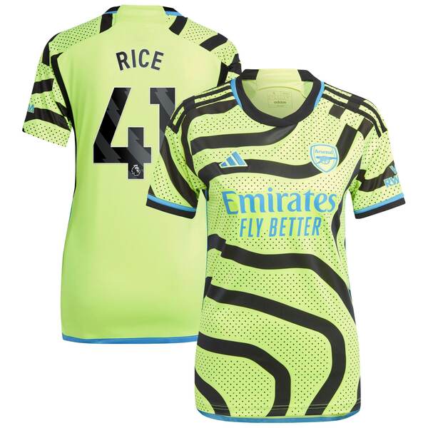 アディダス レディース ユニフォーム トップス Declan Rice Arsenal adidas Women's 2023/24 Away Replica Player Jersey Yellow