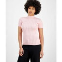 バースリー レディース カットソー トップス Women's Ribbed Cap-Sleeve Sweater, Exclusively at Macy's ...