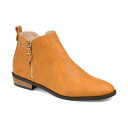 ジャーニーコレクション レディース ブーツ シューズ Women's Ellis Side Zip Ankle Booties Mustard