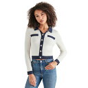 スティーブ マデン レディース ニット&セーター アウター Women's Ayda Contrast-Tipped Cardigan Whisper White
