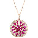 エフィー コレクション レディース ネックレス・チョーカー・ペンダントトップ アクセサリー EFFY Ruby (2-3/4 ct. t.w.) & Diamo...