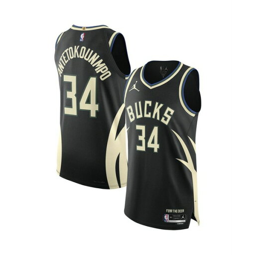 ナイキ メンズ シャツ トップス Men's Giannis Antetokounmpo Milwaukee Bucks Authentic Jersey Black ナイキ メンズ シャツ トップス Men's Giannis Antetokounmpo Milwaukee Bucks Authentic Jersey Black