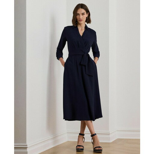 ラルフローレン レディース ワンピース トップス Women's Self-Belt Long-Sleeve Surplice Georgette Midi Dress Lighthouse Navy ラルフローレン レディース ワンピース トップス Women's Self-Belt Long-Sleeve Surplice Georgette Midi Dress Lighthouse Navy