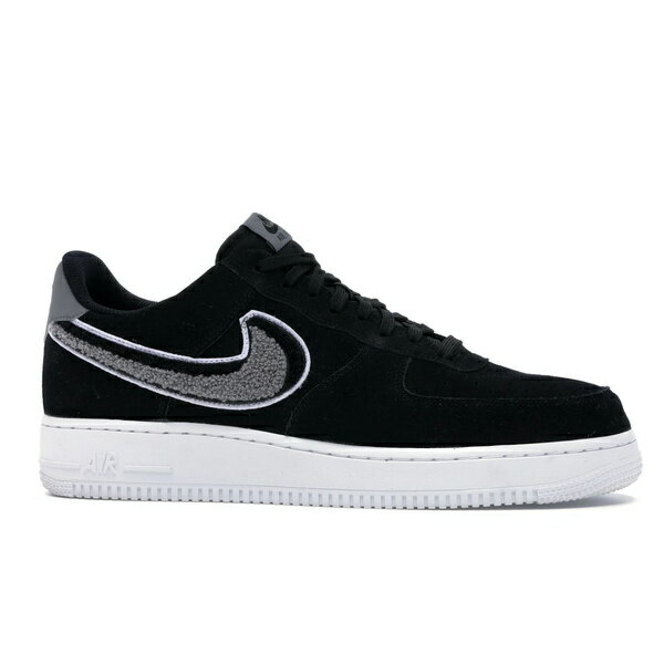 Nike ナイキ メンズ スニーカー 【Nike Air Force 1 Low 3D Chenille Swoosh Black Cool Grey】 サイズ US_10(28.0cm) Black/White-Cool Grey-White