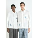 シスタージュン メンズ サンダル シューズ SAIL EMBROIDERED UNISEX - Button-down blouse - white