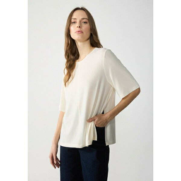 アンナ フィールド レディース Tシャツ トップス Basic T-shirt - egret